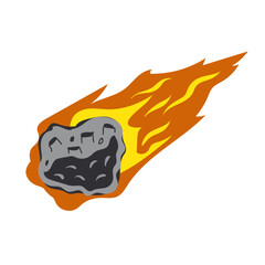 black comet falling from space