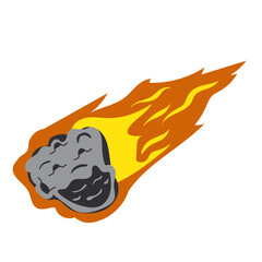 black comet falling from space