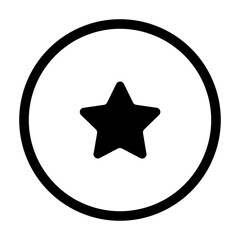 star like favorite outline circle icon