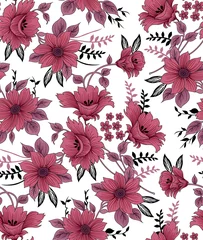 Fotobehang Brushstroke flower Background Design  © sandeep 3339