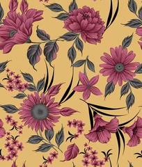 Deurstickers Brushstroke flower Background Design  © sandeep 3339