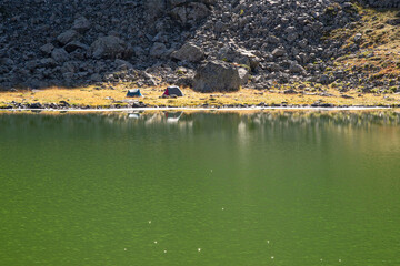 Lake Robert in the mountains of Chamrousse in the Alps in France
