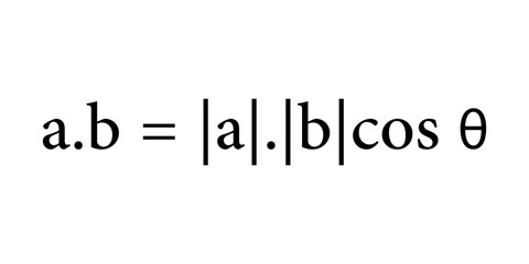 Dot product formula in mathematics.