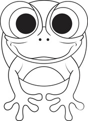 Vector Illustration of Cute Frog