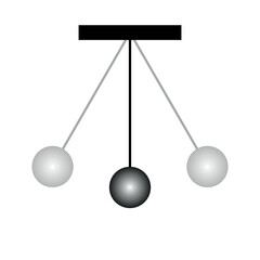 Diagram of simple pendulum harmonic motion. - obrazy, fototapety, plakaty