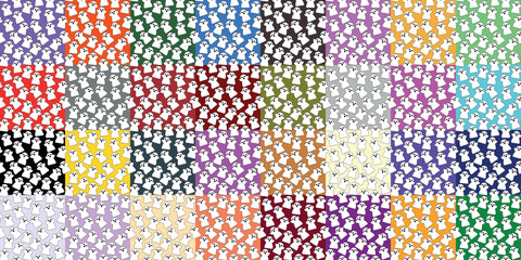 Cute scary ghost. Halloween Simbol. MEGA Vector Pattern SET. 32 in 1 