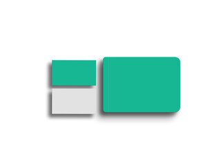 Minimal diary with business card mockup