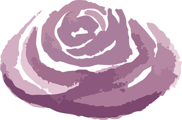 watercolor floral design hard drawn
