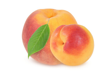 Apricot and peach on an isolated white background.