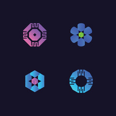 Gradients trendy modern logotypes templates