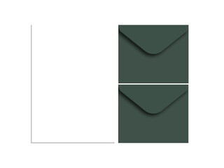 Elegant envelope flyer with card mockup