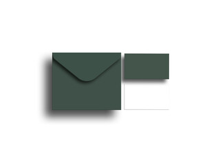 Elegant business card with envelope mockup
