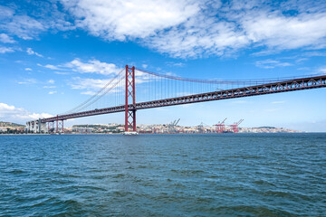 Bridge of 25th April in Lisbon