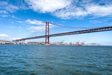 Bridge of 25th April in Lisbon