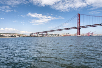 Bridge of 25th April in Lisbon