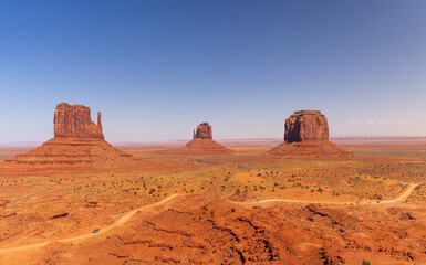Panoramic view of Monument Valley in Navajo Nation