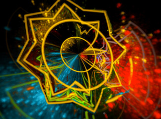 Fractal art. Texture for creative graphic design. Background for wallpaper, interior, booklet cover, flyer, banner.