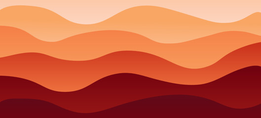 Abstract autumn background in orange tones. Minimalistic abstract autumn landscape.