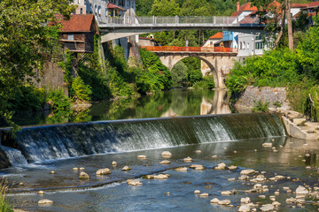 Bridges And Cascade On Selska Sora River In Skofja Loka, Slovenia © Artur Bogacki