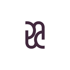 Letter PA Logo Design. Initial P and A Ambigram Logo Identity Set for Branding, Business, Appare, Fasion, Jewellery and Luxury Brand