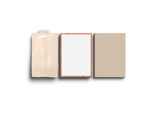 Minimal document with letterhead stationery mockup