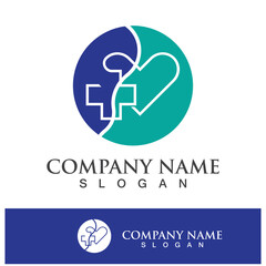 Medical health icon digital logo design