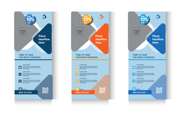 Roll up banner vector template design