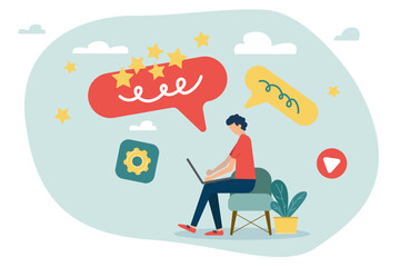 Business Marketing illustrations. Team of developers create global marketing strategy.  Macromarketing, analysis, reputation management, market analysis, abstract metaphor. 