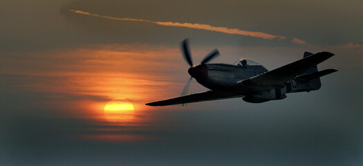 North American P51D Mustang single seat single engine long range fighter.