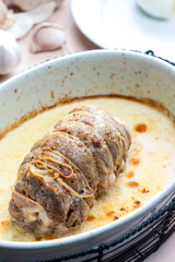 turkey roulade with goat cheese
