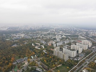 aerial view of the city