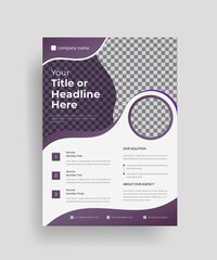 Creative corporate business flyer design template for a digital marketing agency with the natural shape