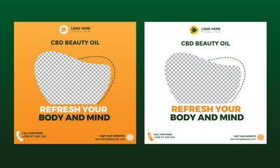 body oil social media poster