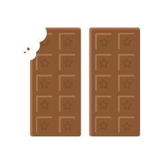 Chocolate bar icon isolated on white background vector.