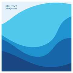 Fototapeta premium Abstract beach wave background design with blue vector combination, concept design for book cover, wallpaper, swimming pool, marine, lake