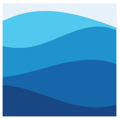 Abstract beach wave background design with blue vector combination, concept design for book cover, wallpaper, swimming pool, marine, lake