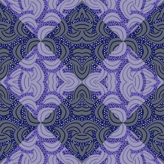 Decorative mosaic ornament. Vintage kaleidoscope seamless pattern.