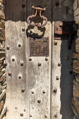 old door, Chateau du Plessis Mace, Pays de la Loire, France