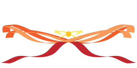 red yellow ribbon background to decorate gifts