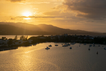 sunset over the sea, montego bay