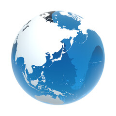 earth globe, japan on world map