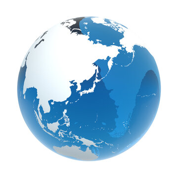 Earth Globe, Japan On World Map