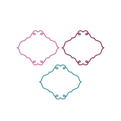 Blank Ornamental Labels Set isolated On White