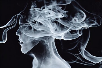 Illustrative Image of Smoking. Ai generated image