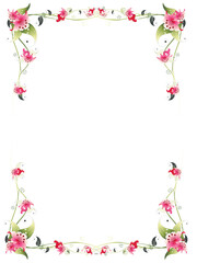 frame with flowers 