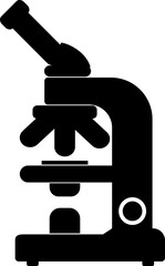 Microscope symbol, medical icon, pictogram, transparent backgrounds