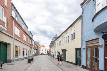 Fototapeta na wymiar Ringkøbing-Skjern Municipality in Region Midtjylland on the west coast of the Jutland peninsula in west Denmark.Scandinavia,Europe