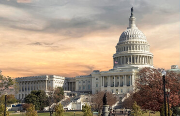 Capitol Building in Washington DC USA	 - obrazy, fototapety, plakaty