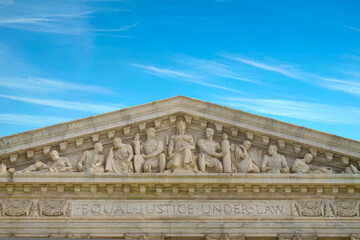 Supreme Court Building in Washington DC detail	