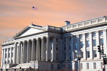 Fototapeta na wymiar United States Department of the Treasury, Washington, DC 